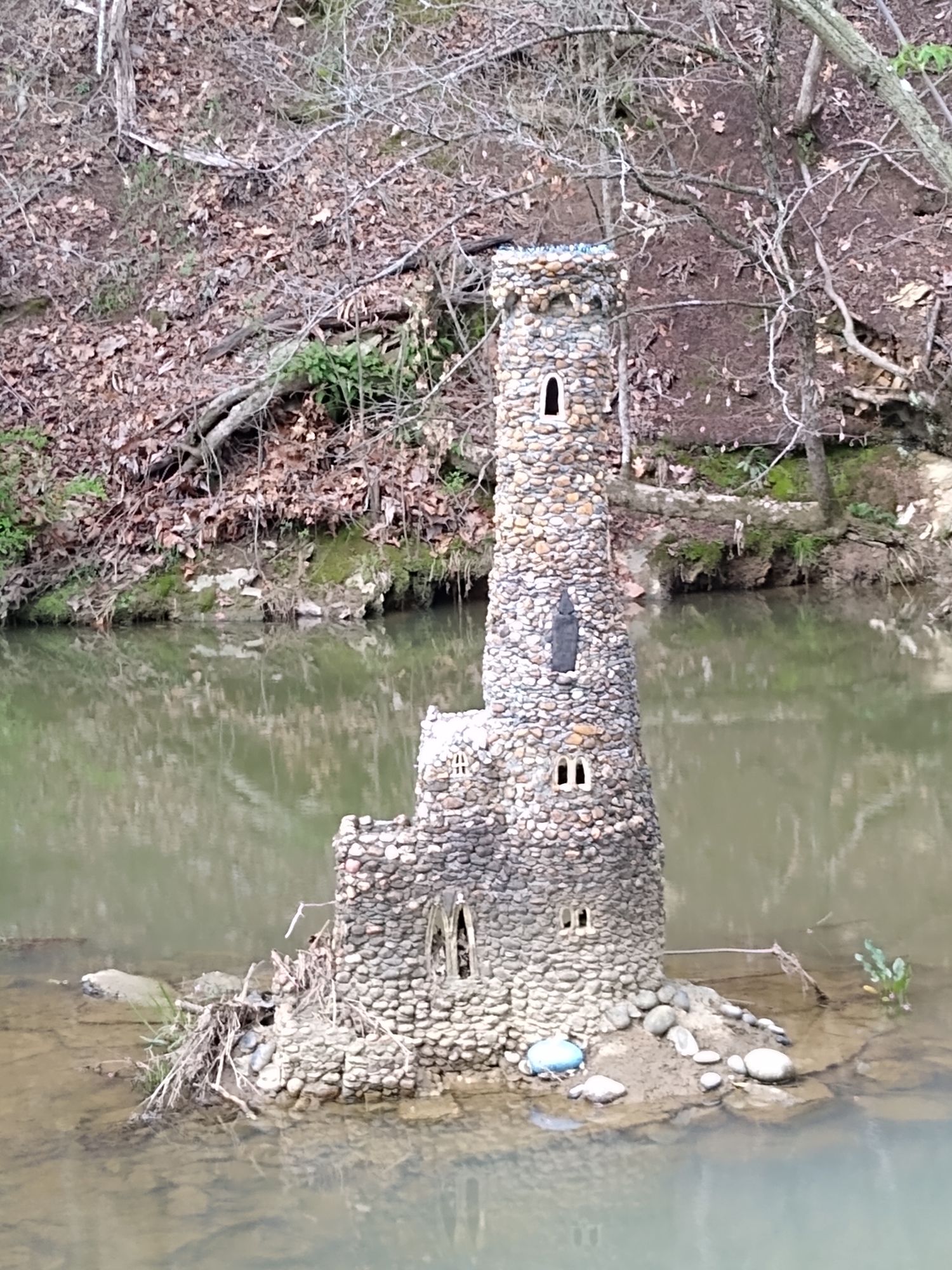 The stone tower lighthouse 