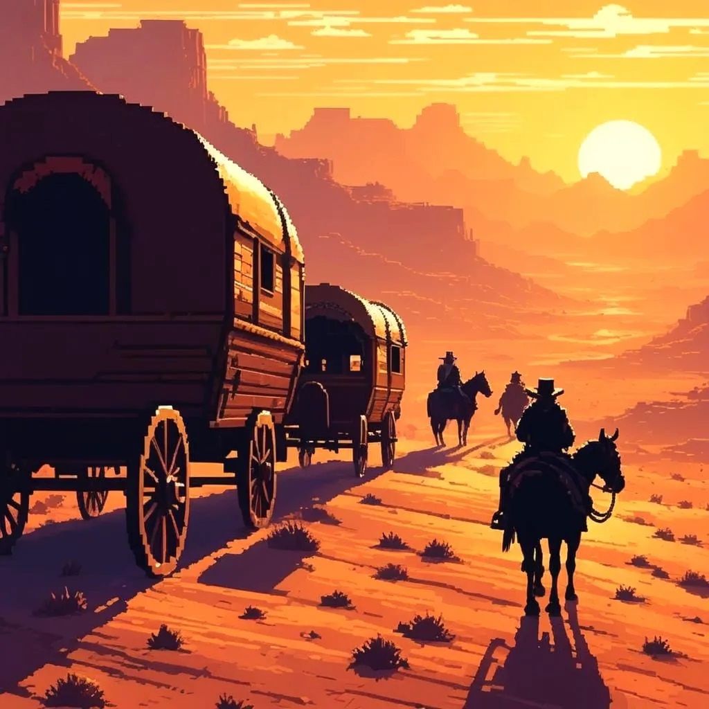 "INTENSE PIXEL ART OF A VIBRANT COLORS FALL SEASONAL PIC OF ANIMALS IN THE LUSH FOREST!"