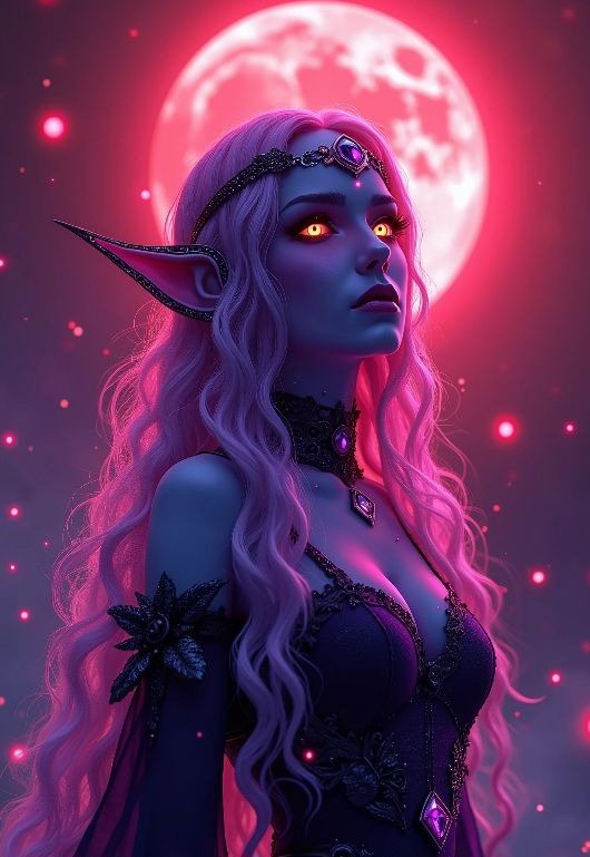 The most beautiful one transforming into enchantrix, elegant beauty, fierce expression, vibrant colors, glowing aura, purple essence, Red Fu...