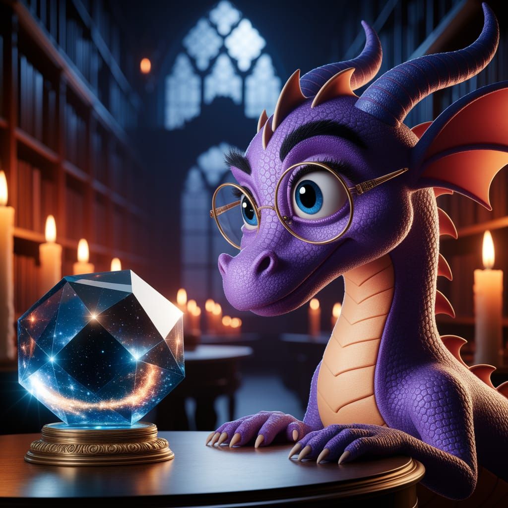 cute smart dragon