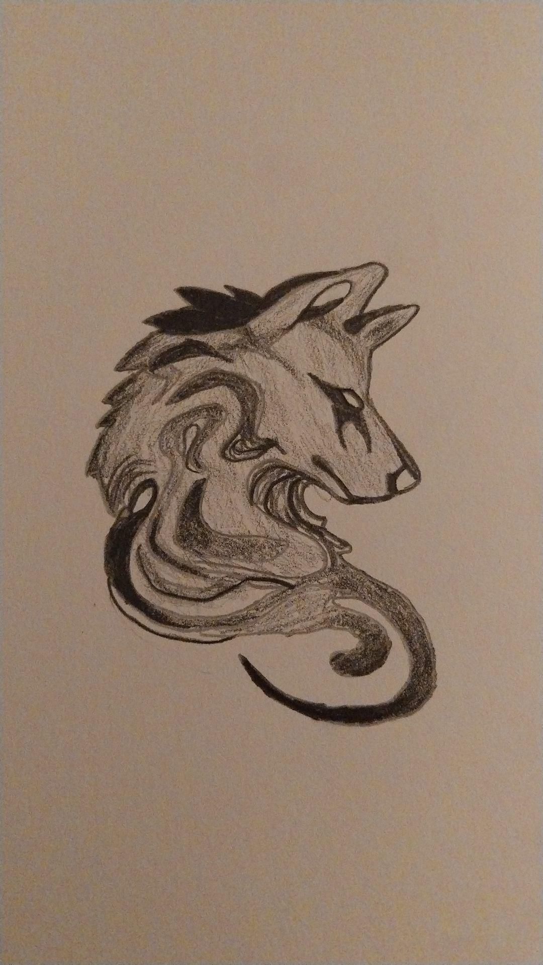 Mystic wolf made from my drawing