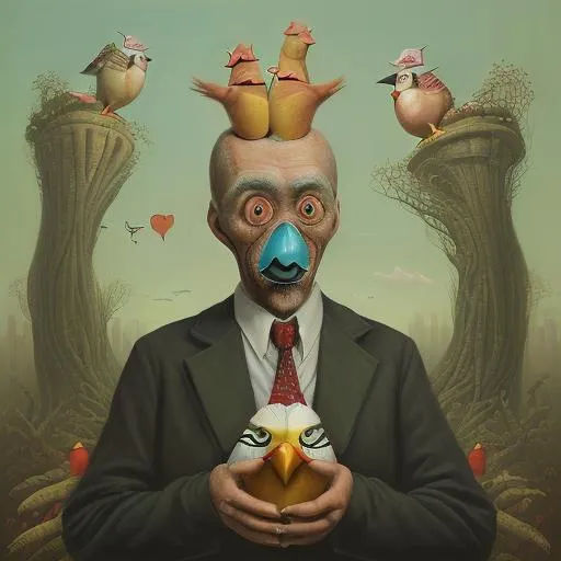  <lora :Surreal:1.0>anthropomorphic bird 