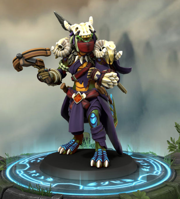 Lizardfolk warlock with a hat