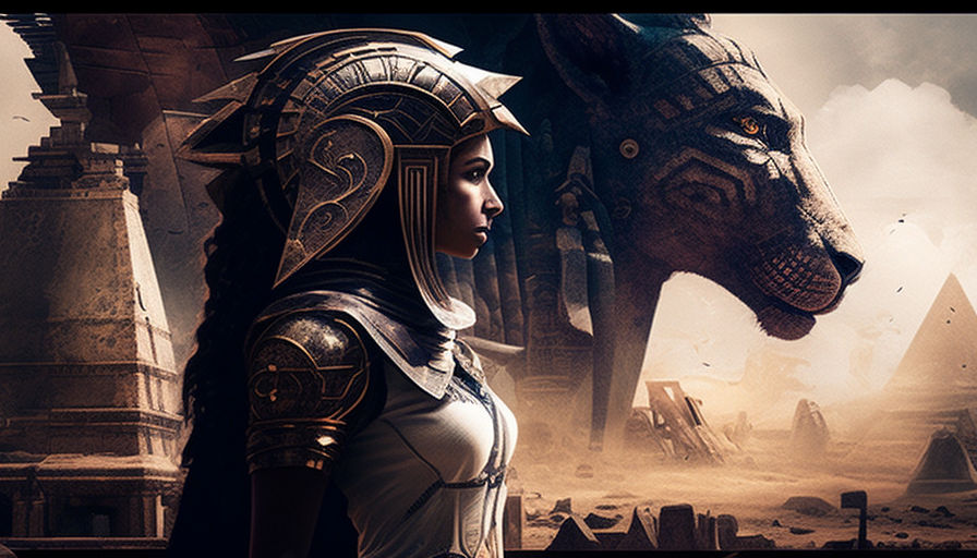 Futuristic woman, aviatrice-messiah