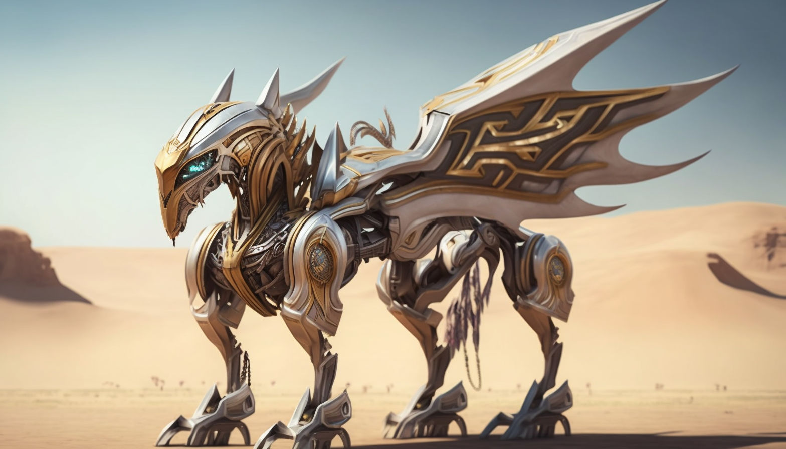 Paleofuturism-Egyptian-Battle-Mech named Anubis-Broke
