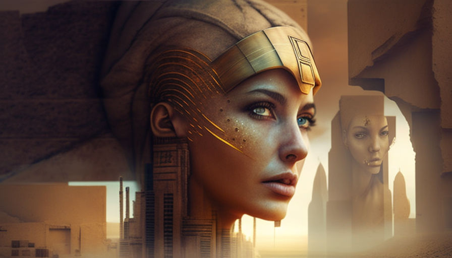 Aviatrice-messiah, setting Paleofuturism-Egypt