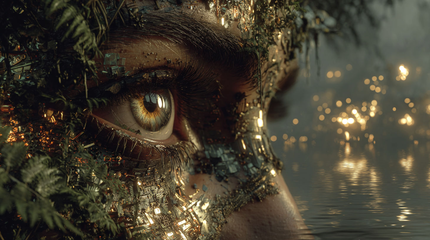 Extreme close-up, a look outward from inside a xenomouth towards outside - Xeno Study III