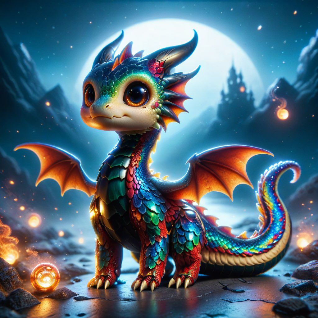 ديناصور صغير، لونة احمر مزخرف لطيف دية اجنحة 