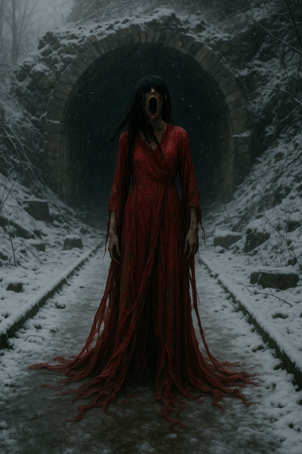 Make her start walking towards the viewer - Start Image 2