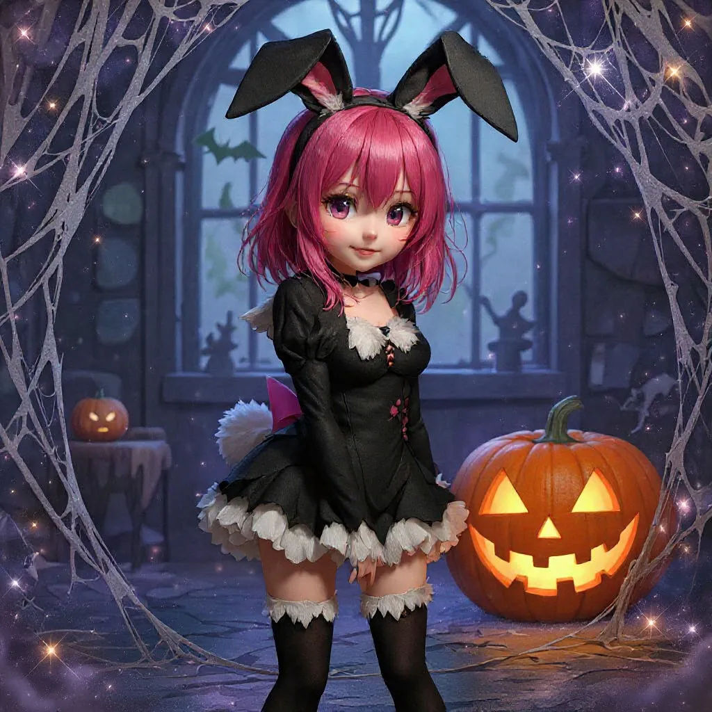 Bunny dances lightly through a luxurious castle, her soft ears twitching as pumpkins glow behind her. Magic hums in the ...