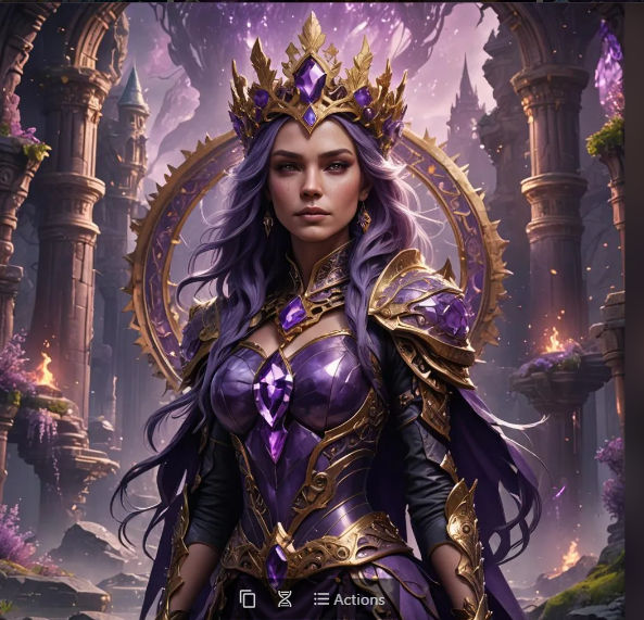 Queen of South Africa, black eyes, black skin, simbols of South Africa on background, flags of South Africa on background, Armor black, deta...