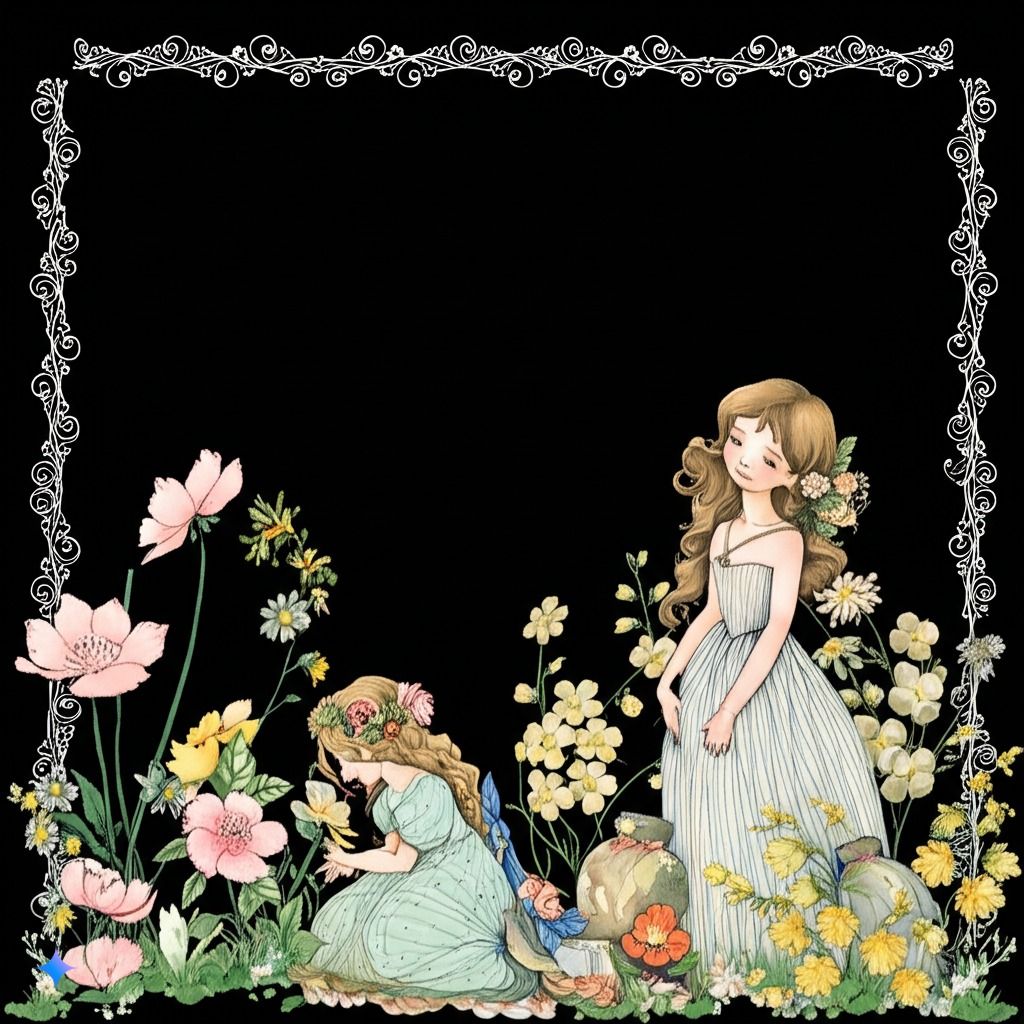 elegant designed border, High quality Retro NFT art paper, Decorative border Stationery paper, cute Decorative fantasy character border Stat...