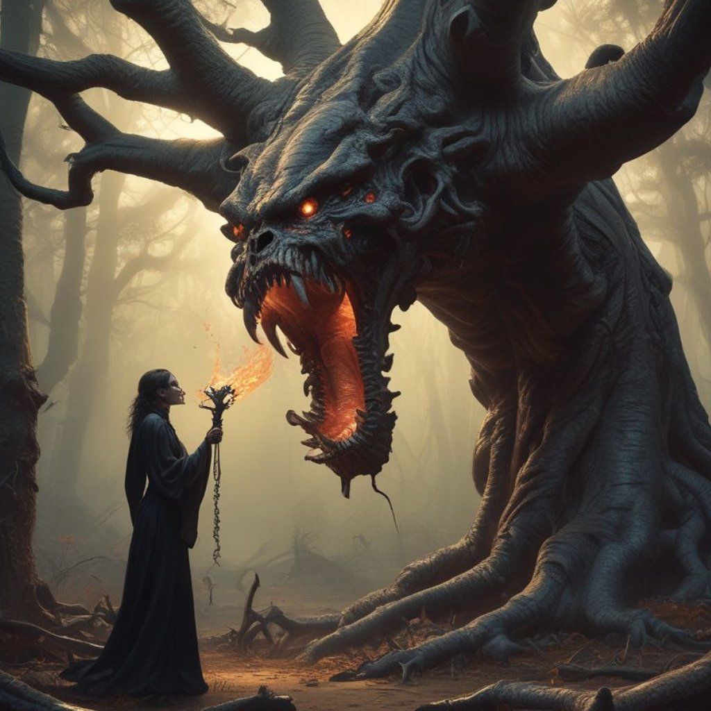 A long stem rose does NOT calm down an evil tree...