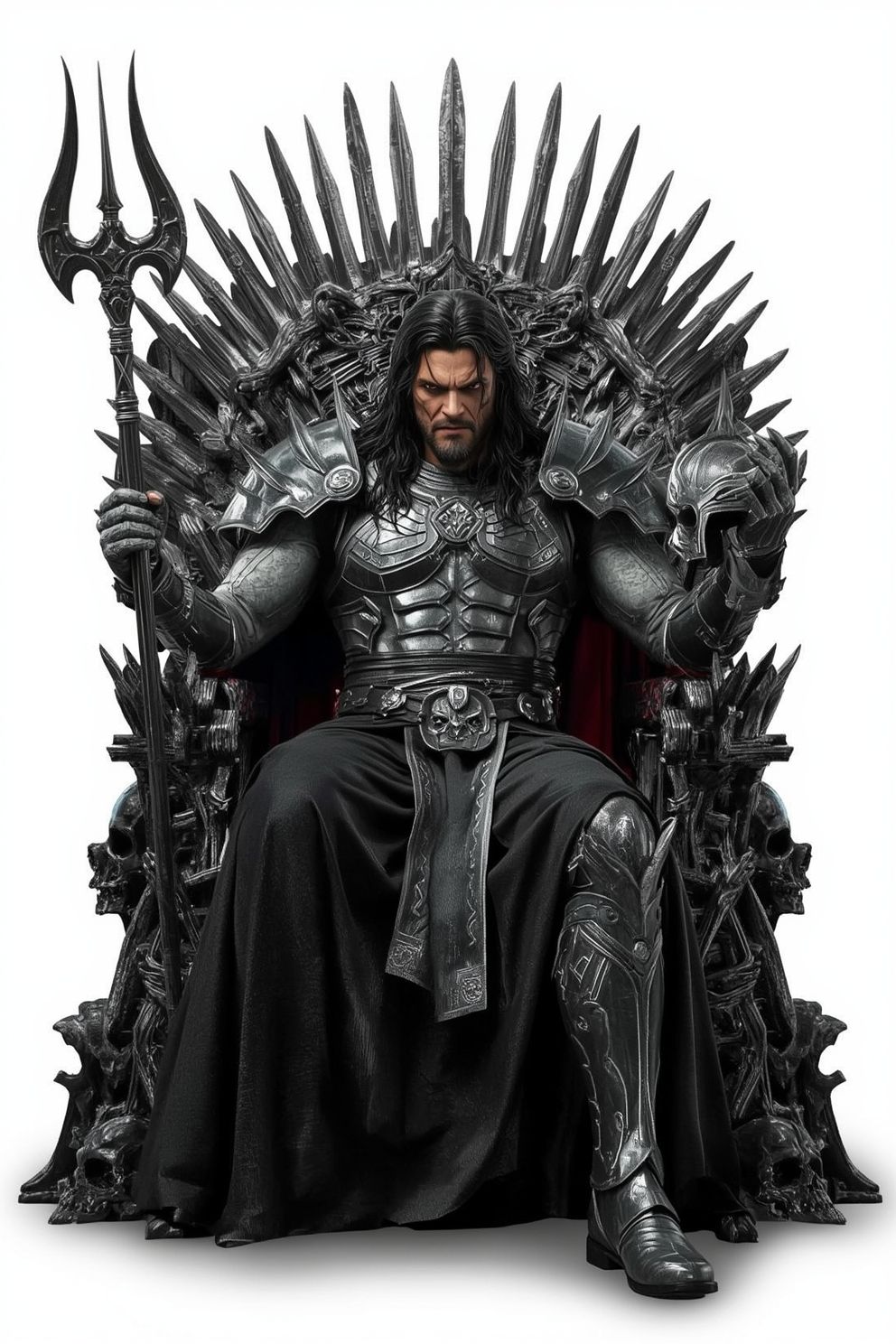 Hello, create Hyper-Realistic 8K resolution quality picture of Hades, God of the Underworld (Greek Version), He is in the Underworld. He is ... - Start Image 2