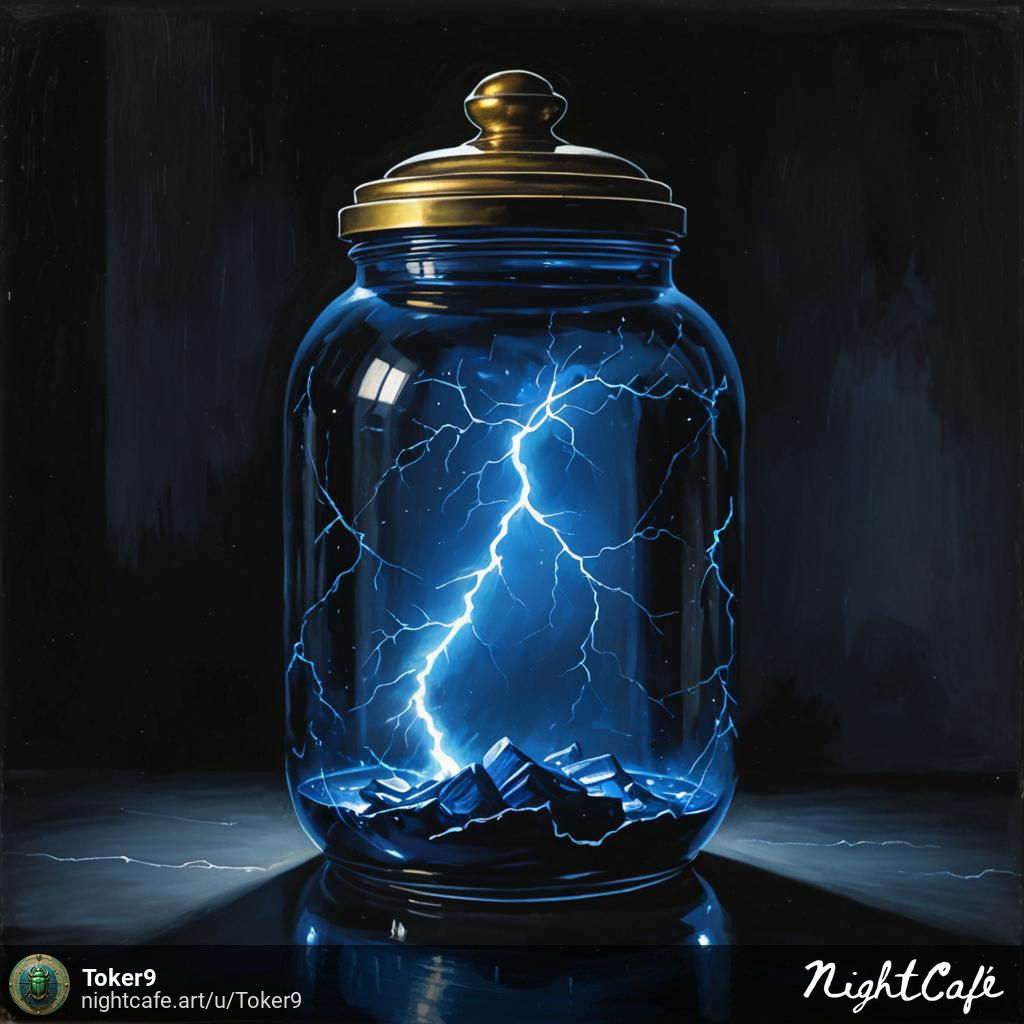 Lightning In Cobalt Jar