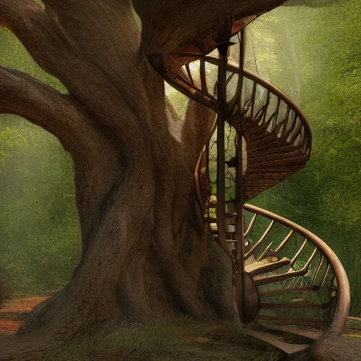 Spiral staircase. 
