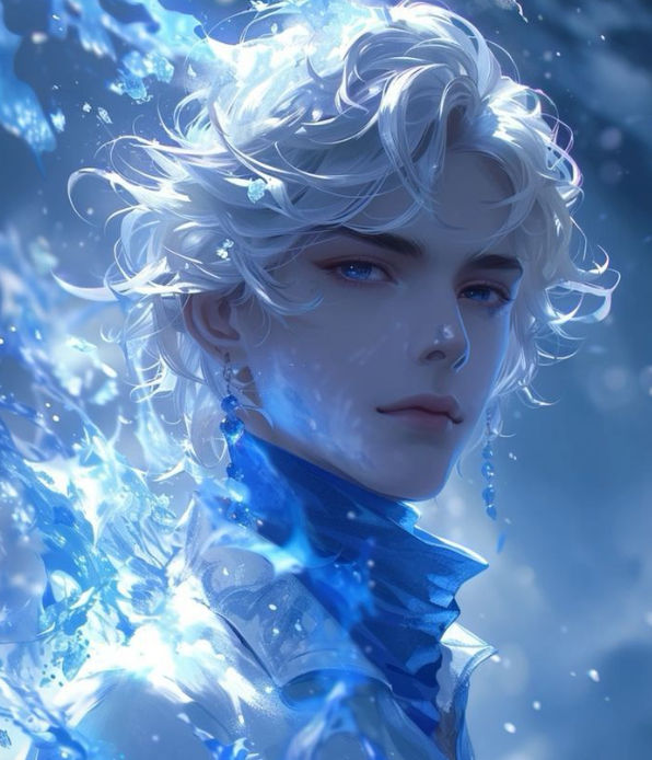 a beautiful elven man dilf long black hair  beautiful shining  blue eyes beard stubble gilded star like clothing