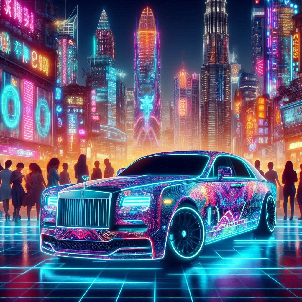 Rolls Royce cyberpunk style
