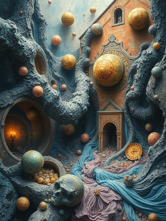 <lora:Surreal abstract art:1.0> <lora:SuperHyperrealismFlx:1.0> <lora:Abstract Reality:1.0> <lora:Mixing art up:1.0> The image presents a ca...