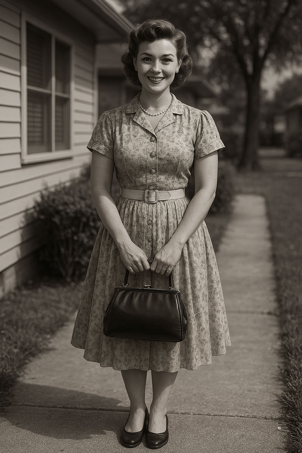 Photographic 1950s style , Mommy style , Full body , ultra-detailed , realistic style. Unreal Engine 5