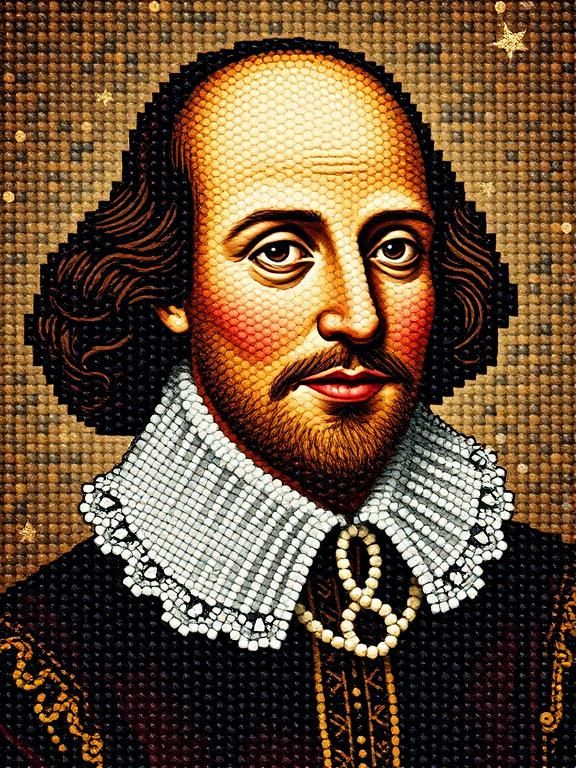 Shakespeare portrait To Bead or Not to Bead; That is the Question.