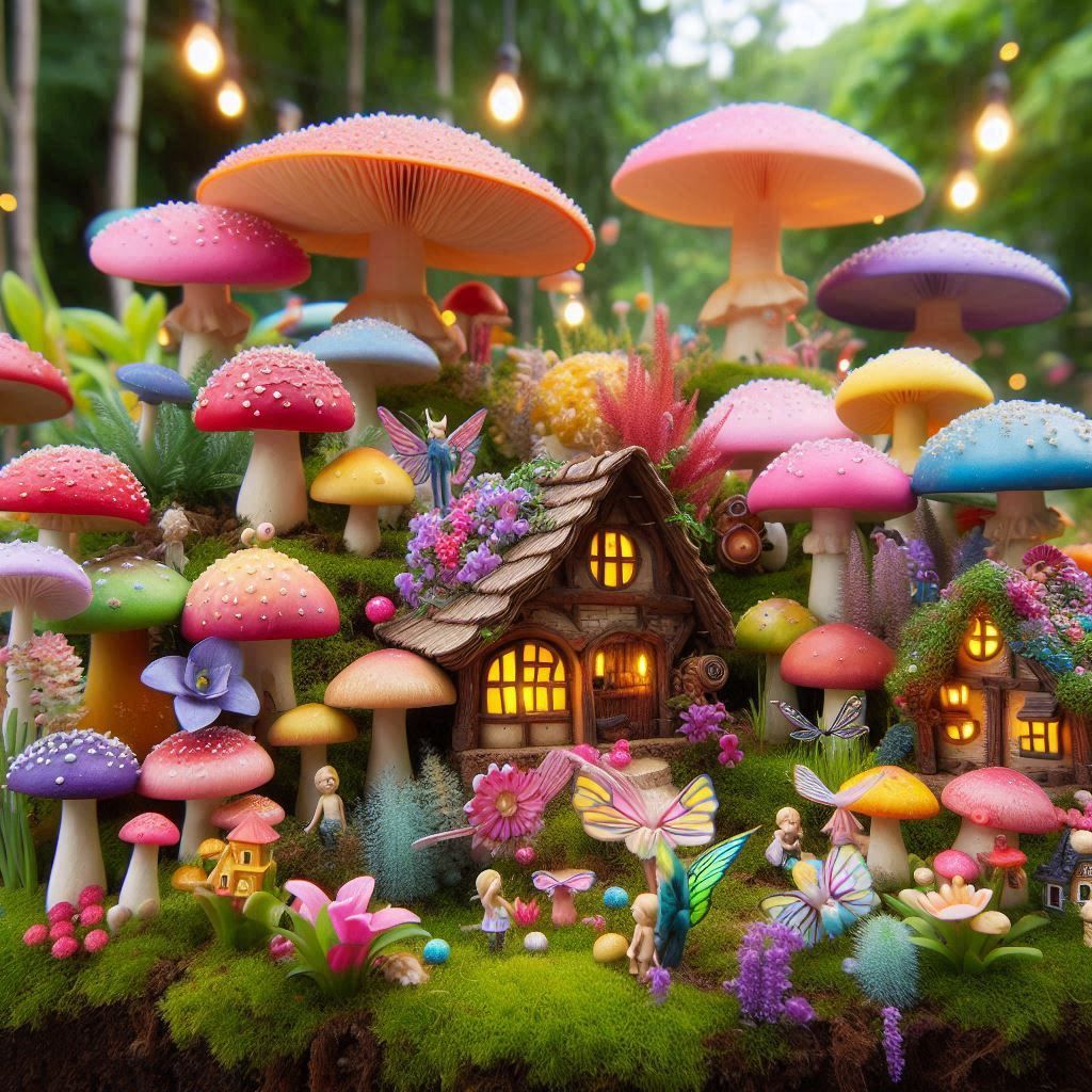 Tiny Fantasy Mushroom Village 