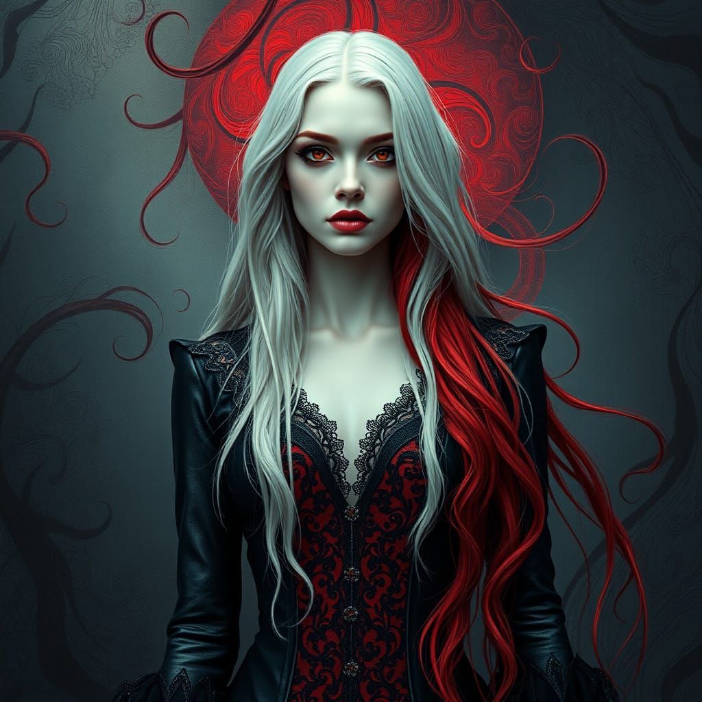 a beautiful fairy with delicate wings, gazing forward with a playful expression, amidst a magical wintery glade at Christmas time, with intr...