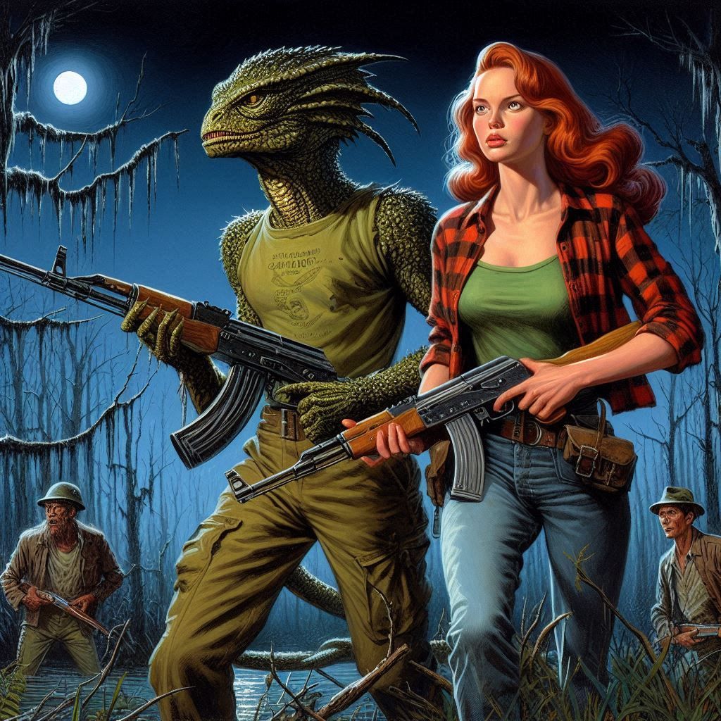 Emma Stone in "Swamp Girl and Lizard Boy"