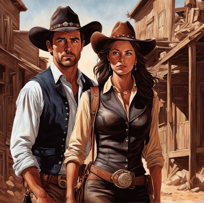 The Doctor and Clara in "The Cheyenne Not So Social Club"