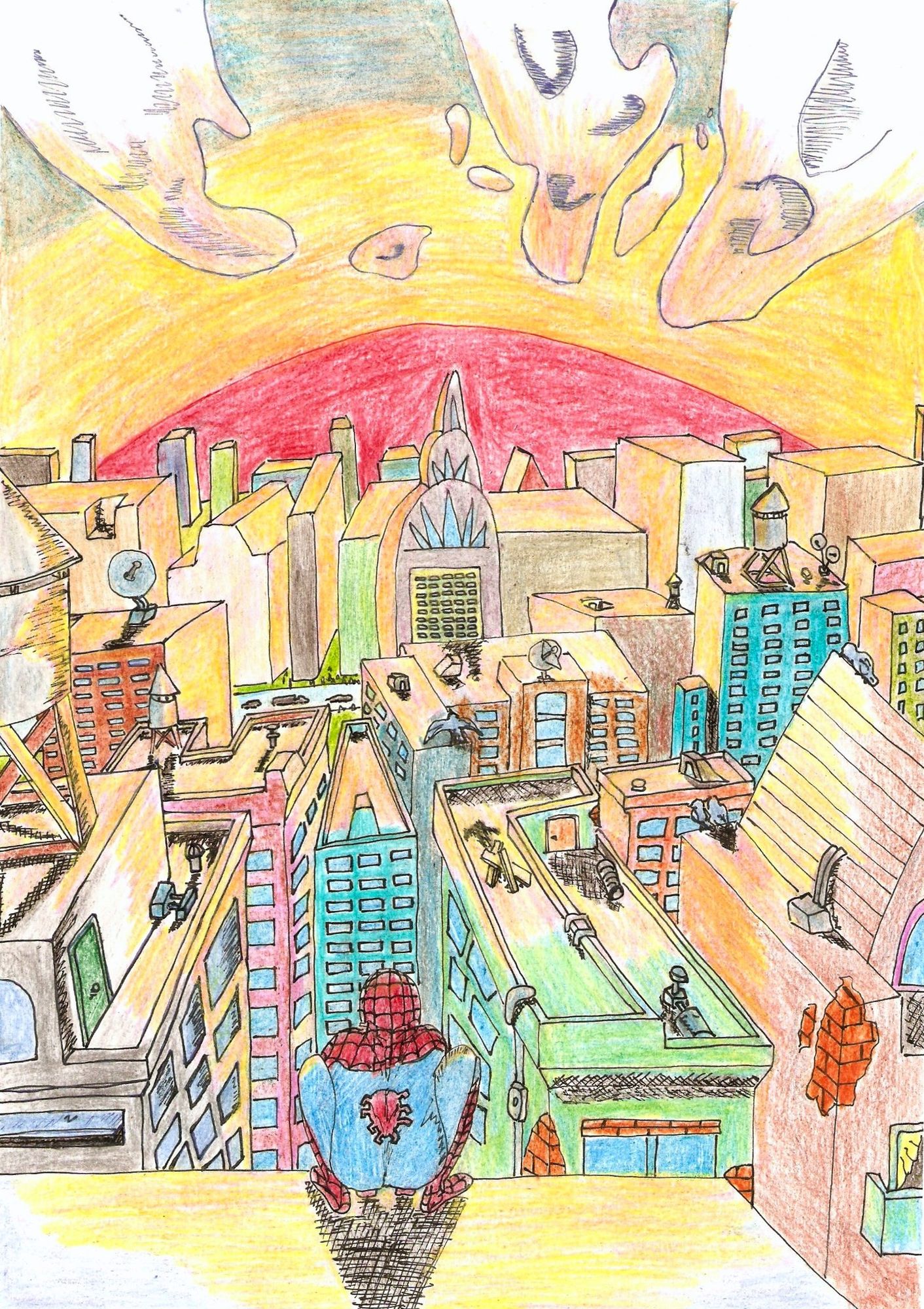 Sunset over the rooftops of New York #2