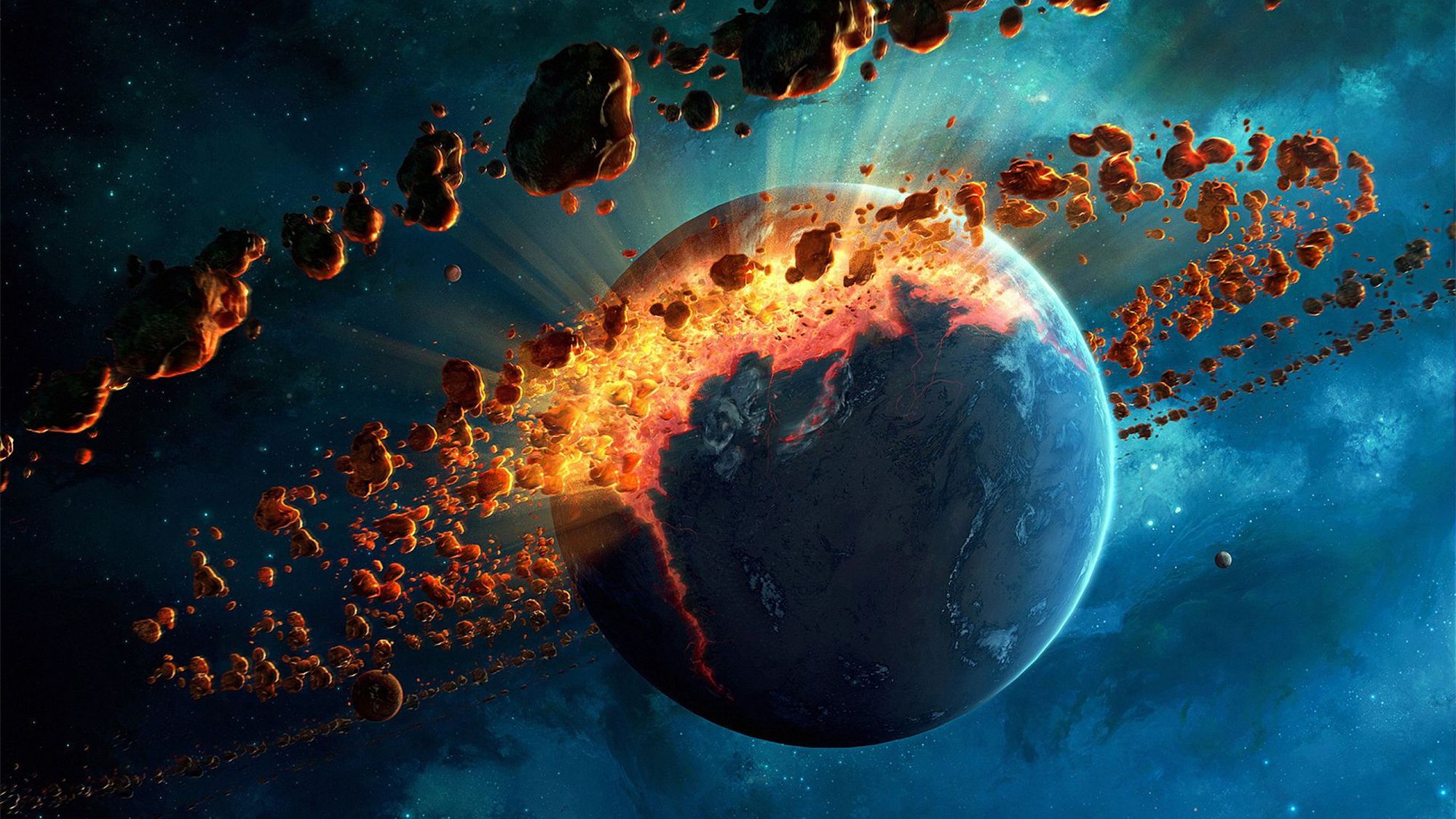 Explosion of Earth