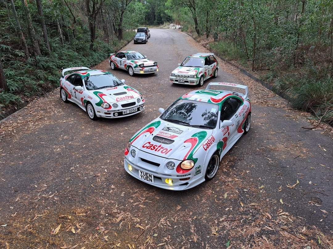 Lancia 037 and lancia delta 6 racing down a dirt road in Italy both have martini racing paint livery. in Gouache Style, Watercolor, Museum E...