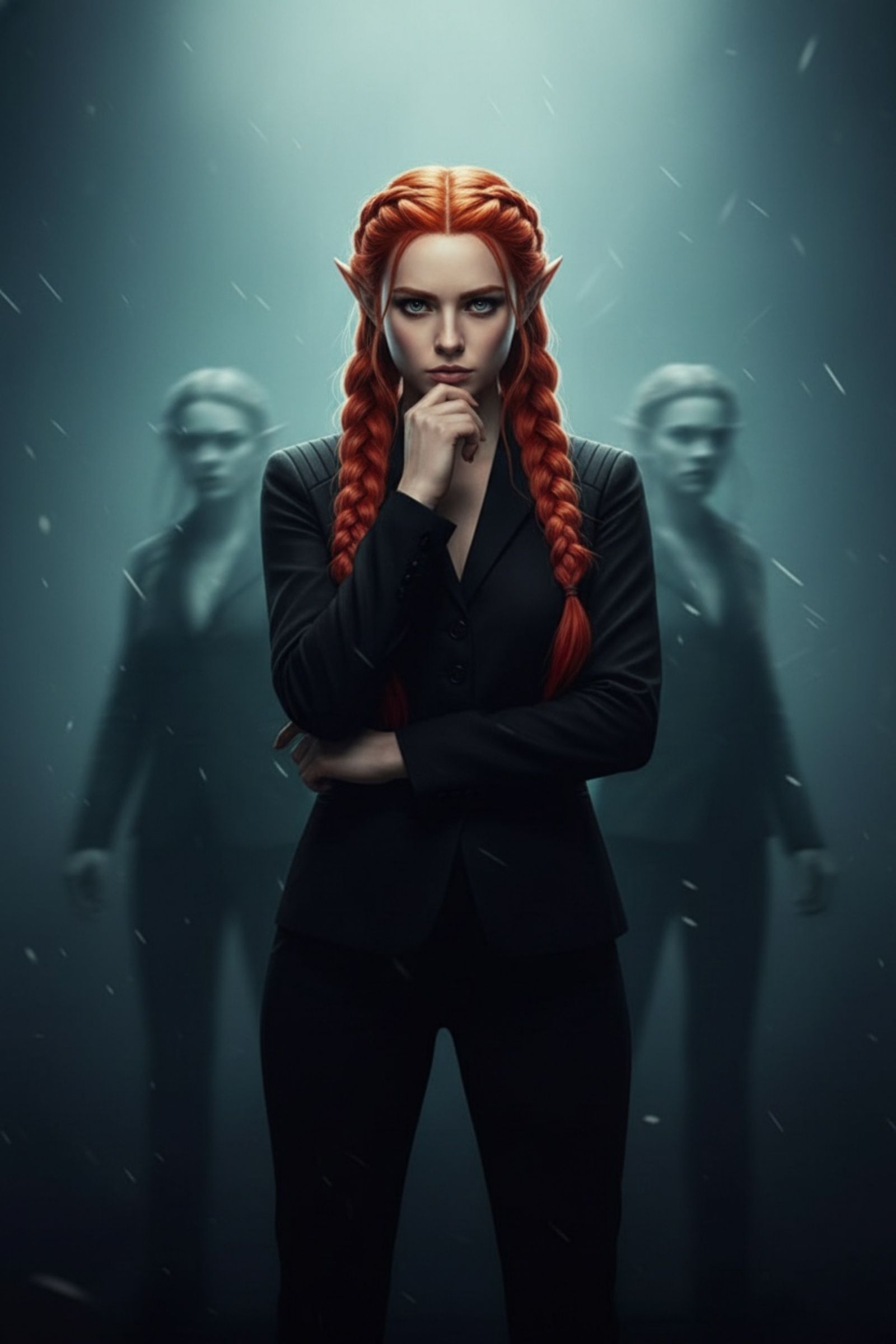 Ordering her backup images to follow her into a haunted house.