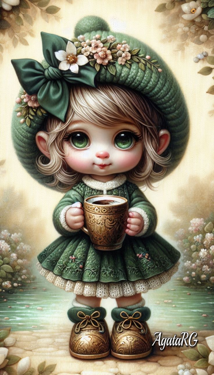 create an image of a  3D little girl in an autumn setting. She’ll be dressed in warm, autumn-colored clothing and surrounded by elements ty...