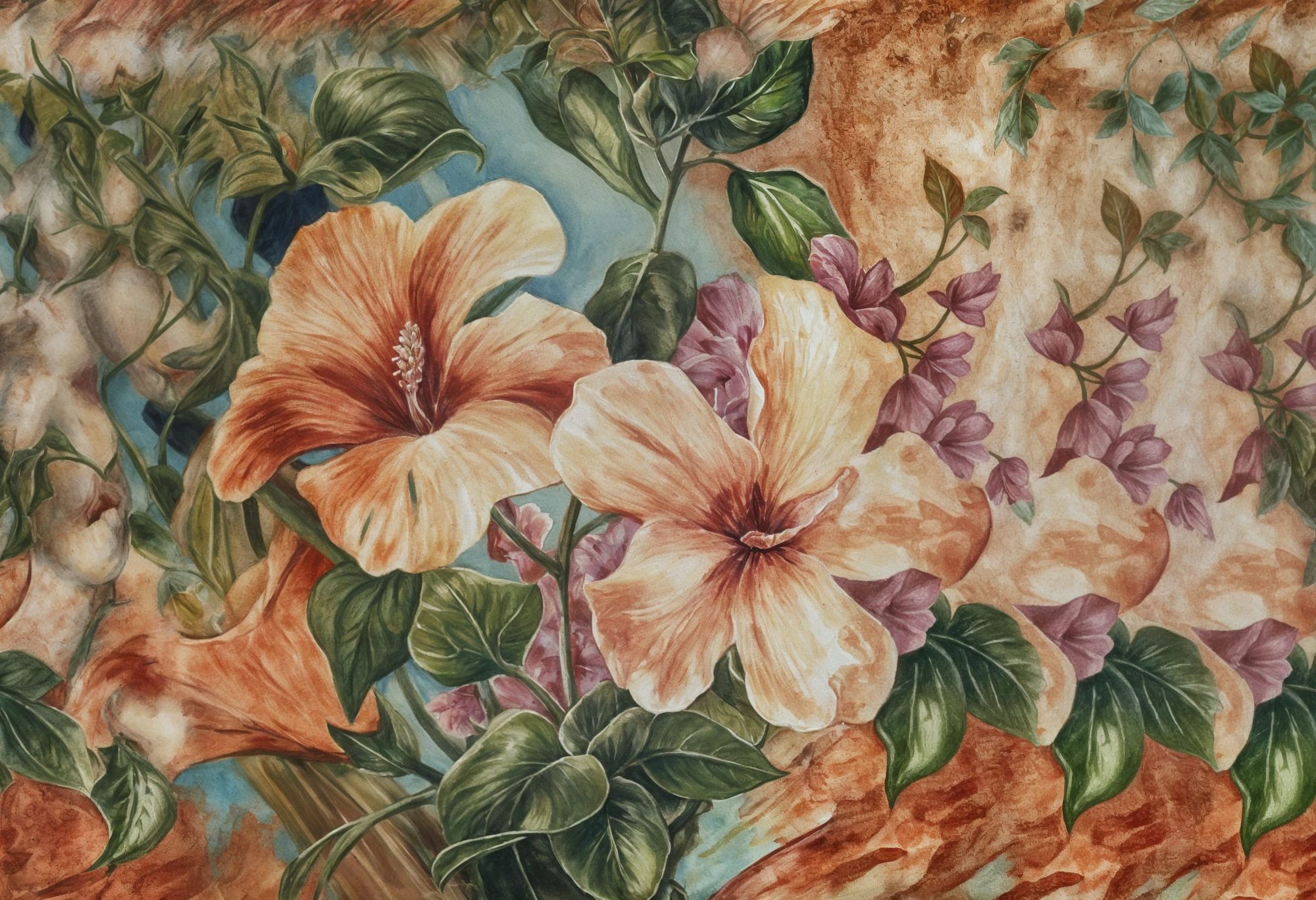 make a repeat print, flower , colorful