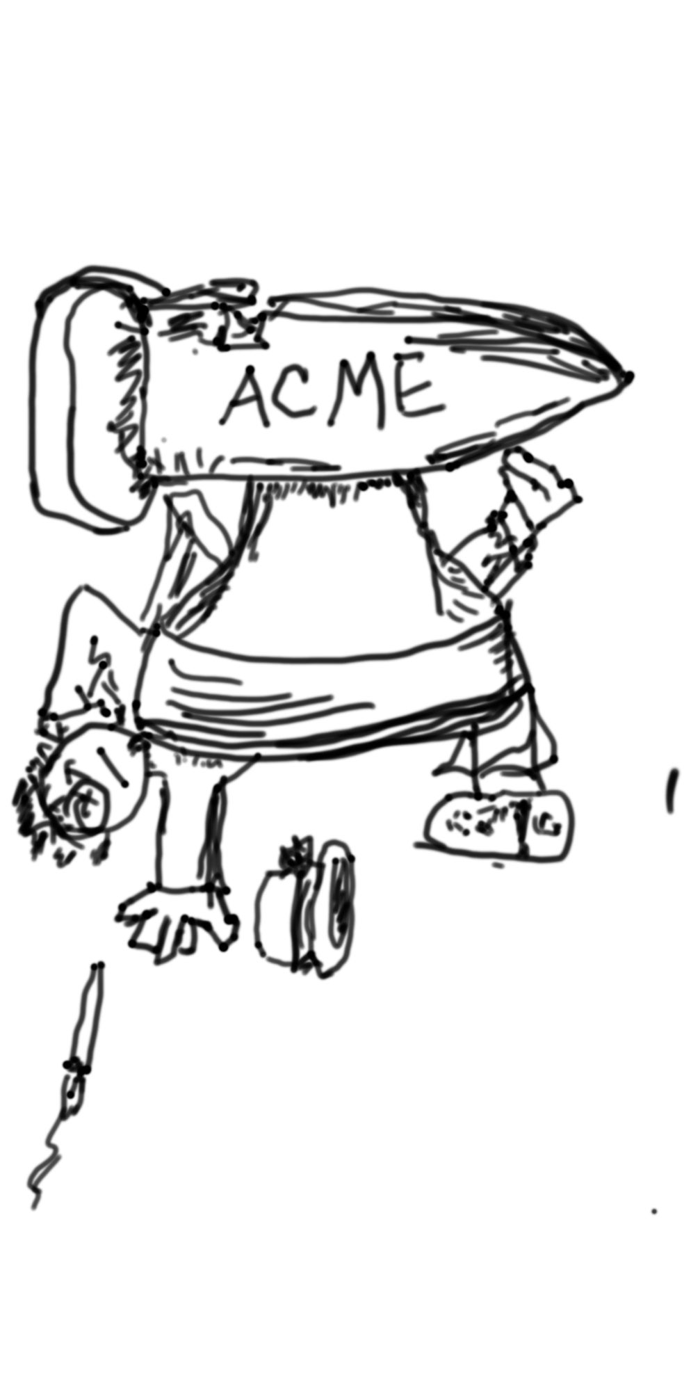 Leprechaun crushed by an anvil. 