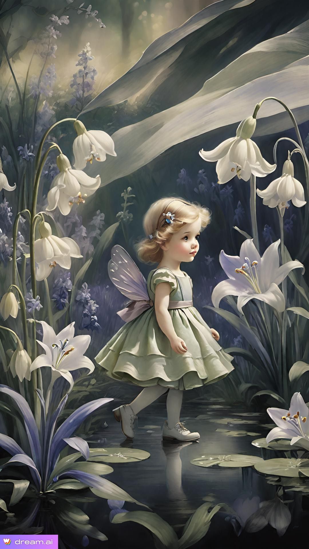 Cute girl Thumbelina strolls among beautiful bluebells and lilies of the valley💖
The scent of flowers and tenderness is in the air 🤗🤍🥰🩷...