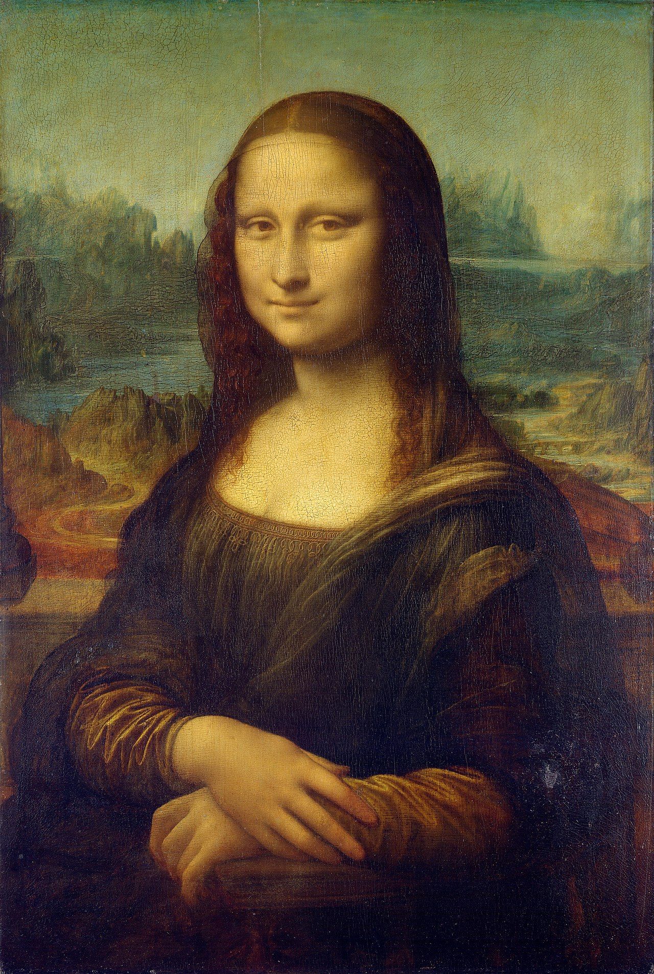 A janitor cleaning a famous painting with toilet water