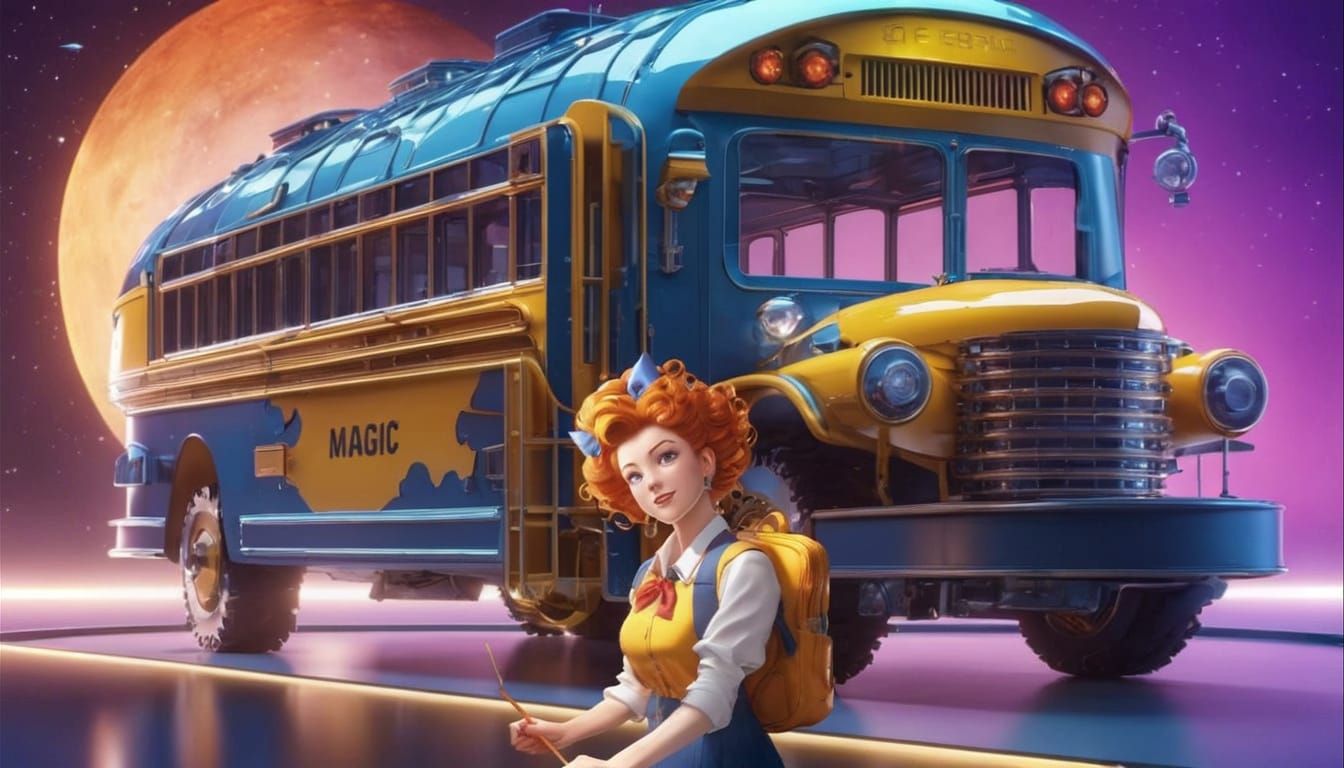 Miss Frizzle and the magic school bus