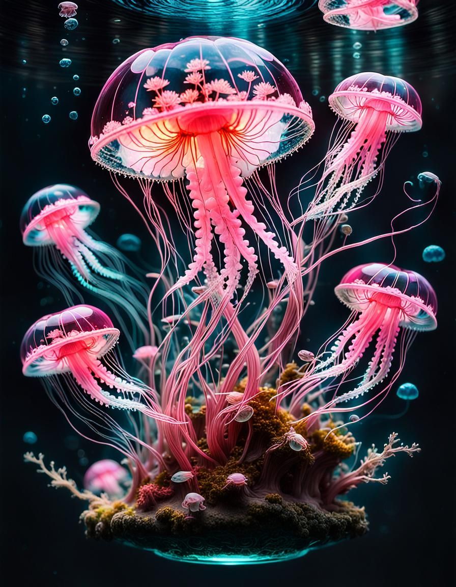 Purple jellyfish 