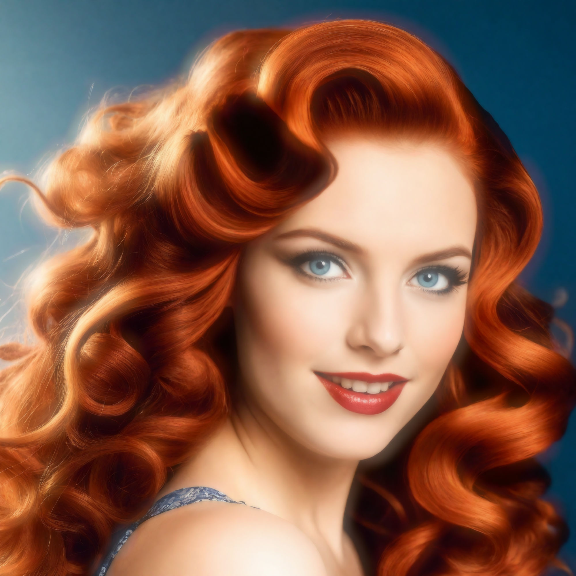 A Young Woman With Red Hair, Smiling