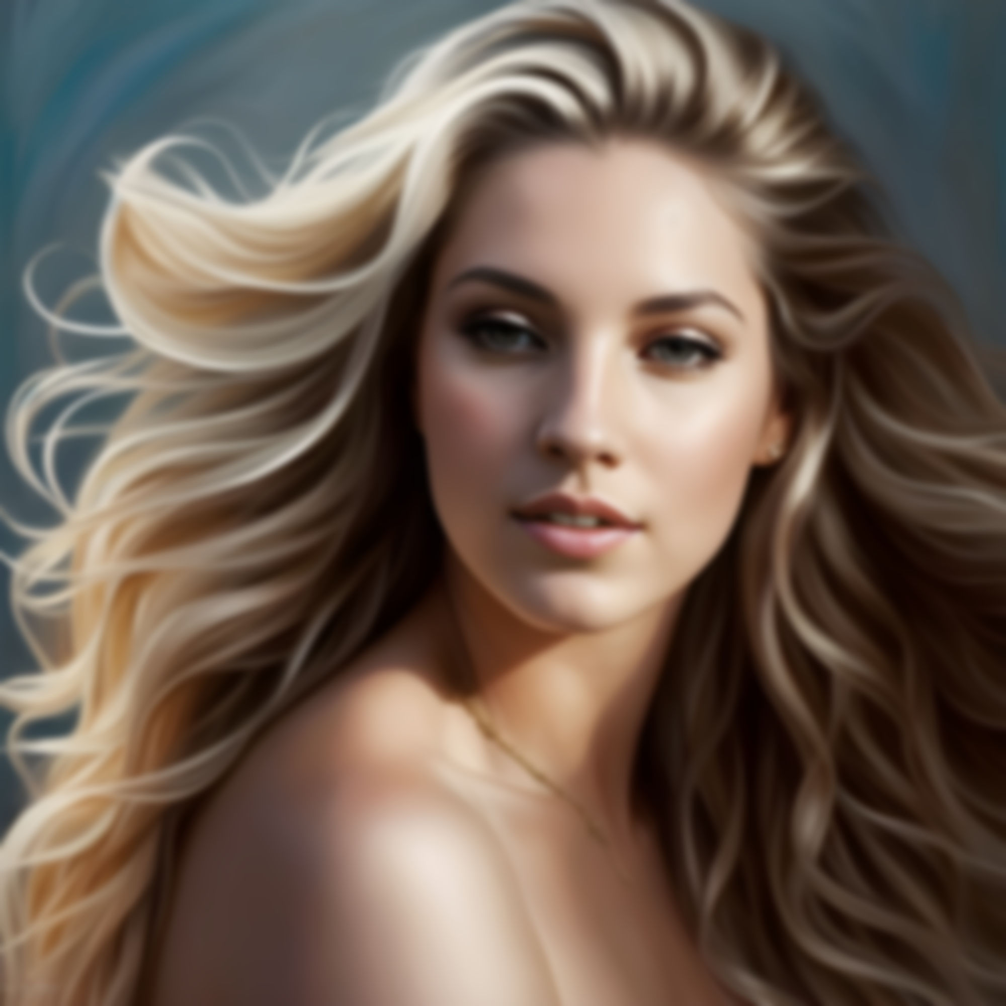 A Captivating Portrait of a Blonde Woman