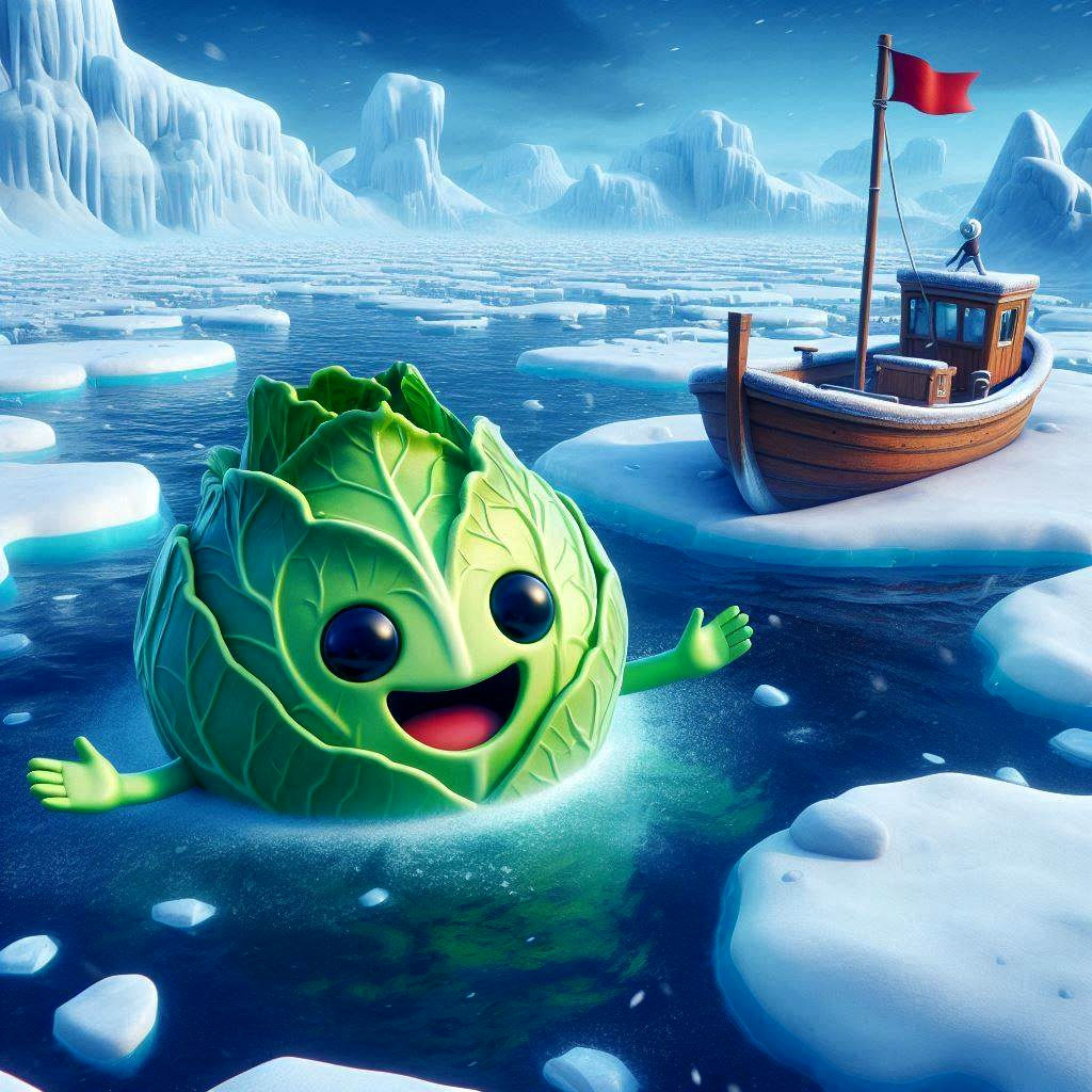 Cabbage Rescued by a Boat