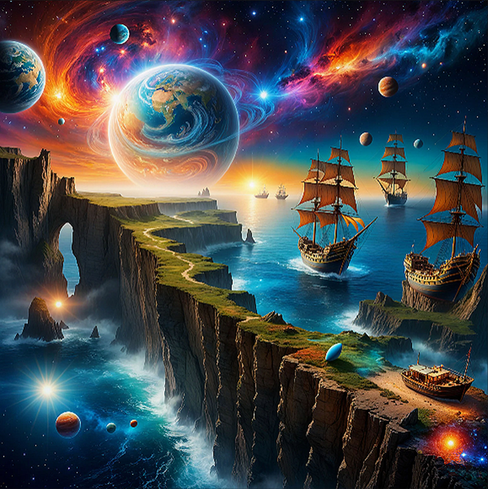 Ships Encounter a cliff