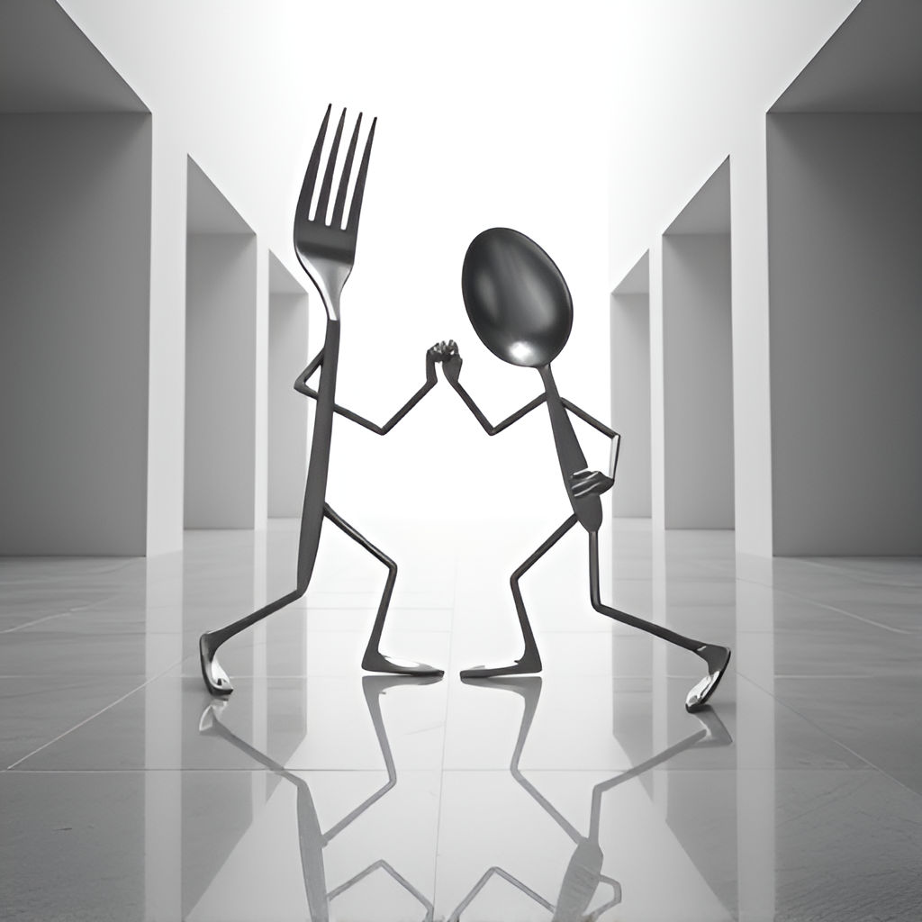 A Fork and a Spoon Engage in an Epic Battle