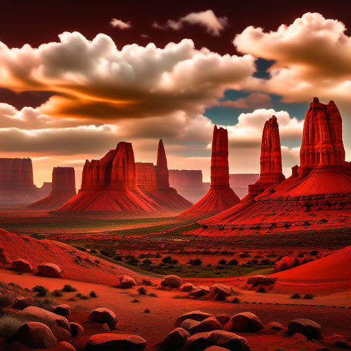 A Red Rock Desert Landscape
