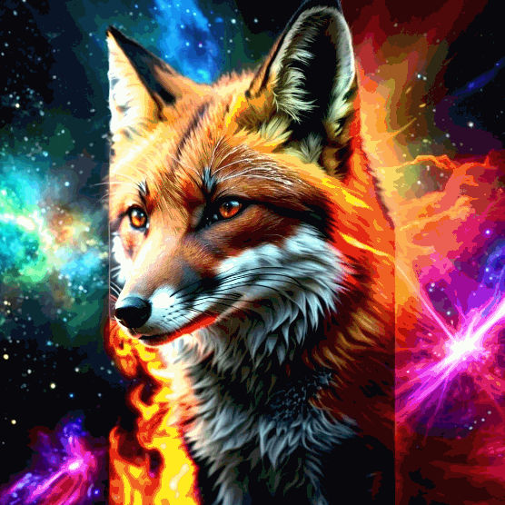 Portrait of a Fox With Vibrant Orange Fur