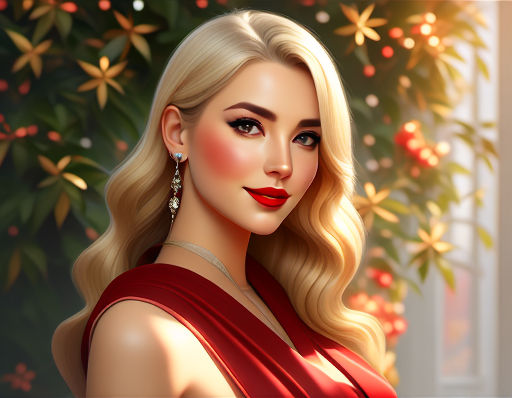 A Woman in a Red Dress