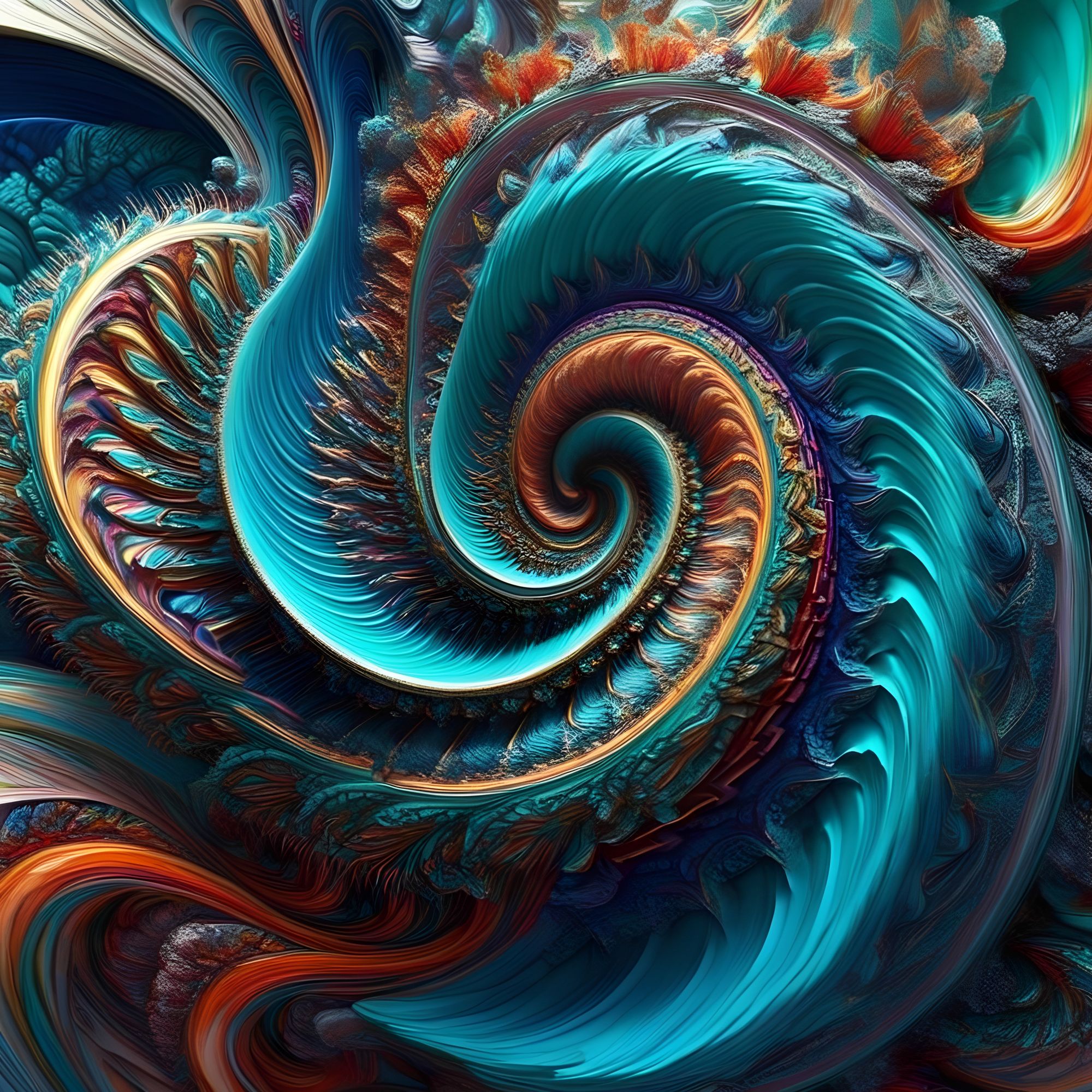Chaotic swirls, organic