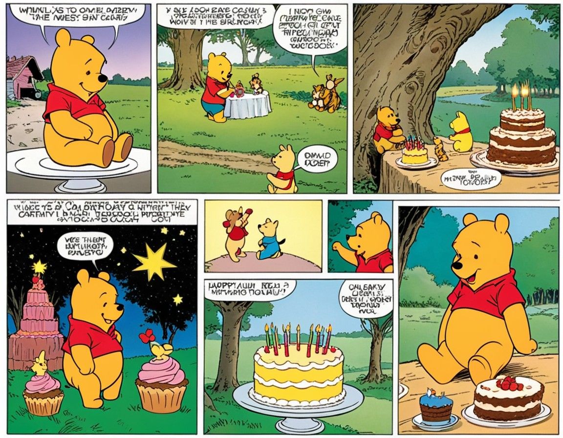 Images of winnie  ,birthday cake